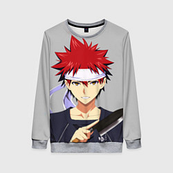 Свитшот женский Food wars Shokugeki no Soma, цвет: 3D-меланж