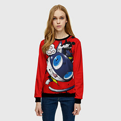 Свитшот женский Персона 5, цвет: 3D-черный — фото 2