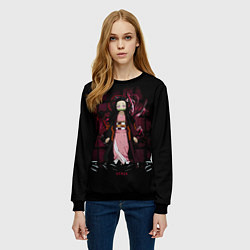 Свитшот женский Nezuko Kamado Kimetsu no Yaiba, цвет: 3D-черный — фото 2