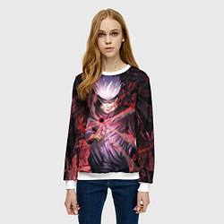 Свитшот женский Магическая битва, цвет: 3D-белый — фото 2
