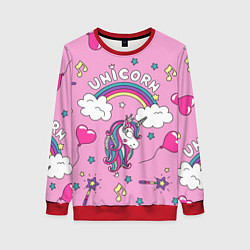 Женский свитшот Единорог Радужный