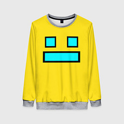 Свитшот женский Geometry Dash: Smile, цвет: 3D-меланж