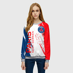 Свитшот женский ФК ПСЖ FC PSG PARIS SG, цвет: 3D-меланж — фото 2