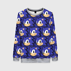 Свитшот женский Sonic pattern, цвет: 3D-меланж