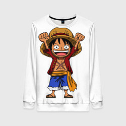 Женский свитшот One piece Луффи ликует