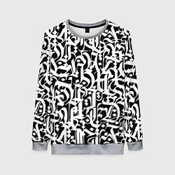 Свитшот женский КАЛЛИГРАФИЯ CALLIGRAPHY, цвет: 3D-меланж