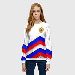 Свитшот женский РОССИЯ ФОРМА АБСТРАКТНЫЙ, цвет: 3D-белый — фото 2
