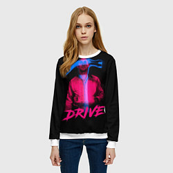 Свитшот женский DRIVE, цвет: 3D-белый — фото 2