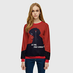 Свитшот женский Cowboy Bebop - Spike, цвет: 3D-красный — фото 2