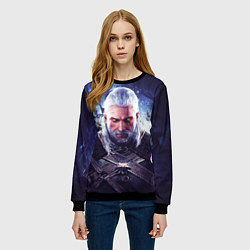 Свитшот женский THE WITCHER GERALT OF RIVIA, цвет: 3D-черный — фото 2