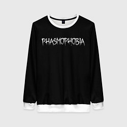 Свитшот женский Phasmophobia logo, цвет: 3D-белый