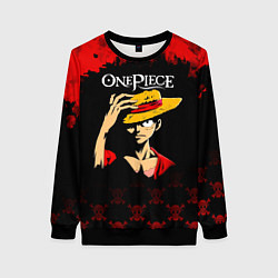 Свитшот женский Луффи One Piece Большой куш, цвет: 3D-черный