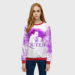 Свитшот женский Freddie Mercury Queen Z, цвет: 3D-красный — фото 2