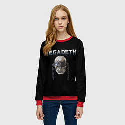 Свитшот женский Megadeth, цвет: 3D-красный — фото 2