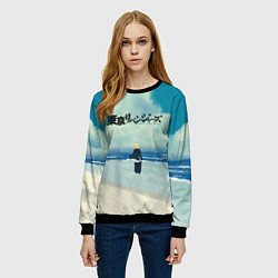 Свитшот женский МАЙКИ В ОДИНОЧЕСТВЕ, цвет: 3D-черный — фото 2