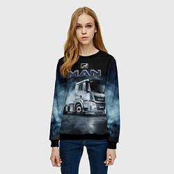 Свитшот женский Man фура, цвет: 3D-черный — фото 2