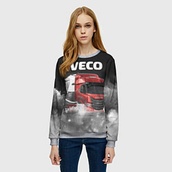 Свитшот женский Iveco truck, цвет: 3D-меланж — фото 2