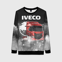 Свитшот женский Iveco truck, цвет: 3D-черный