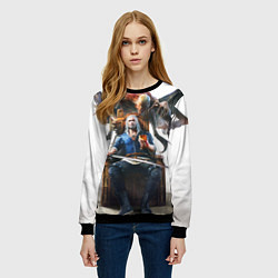 Свитшот женский Geralt, цвет: 3D-черный — фото 2