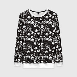 Свитшот женский Скелеты, цвет: 3D-белый