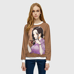 Свитшот женский Gotou, цвет: 3D-белый — фото 2