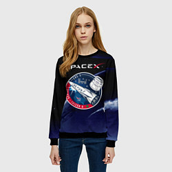 Свитшот женский Space X, цвет: 3D-черный — фото 2