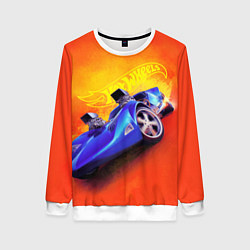 Свитшот женский Hot Wheels Хот Вилс, цвет: 3D-белый