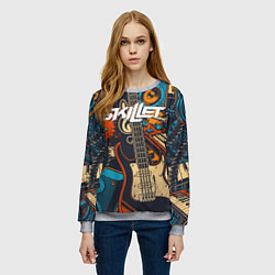 Свитшот женский Skillet Скиллет Z, цвет: 3D-меланж — фото 2