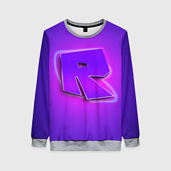 Свитшот женский ROBLOX NEON LOGO РОБЛОКС, цвет: 3D-меланж