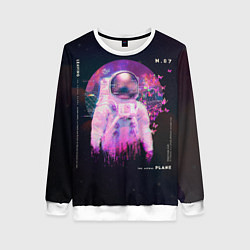 Свитшот женский Vaporwave Astral Astronaut Collage, цвет: 3D-белый