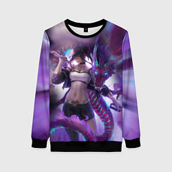 Свитшот женский LEAGUE OF LEGENDS AKALI ЛИГА ЛЕГЕНД АКАЛИ, цвет: 3D-черный