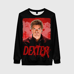 Свитшот женский Dexter Декстер портрет постер, цвет: 3D-черный
