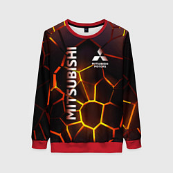 Свитшот женский Митсубиси подсветка 3D плит, цвет: 3D-красный