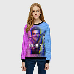 Свитшот женский Билли Херрингтон: Гачимучи Глитч, цвет: 3D-черный — фото 2