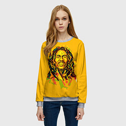 Свитшот женский Радостный Боб, цвет: 3D-меланж — фото 2