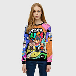 Свитшот женский Toca Life: Heroes, цвет: 3D-черный — фото 2