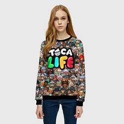 Свитшот женский Toca Life, цвет: 3D-черный — фото 2