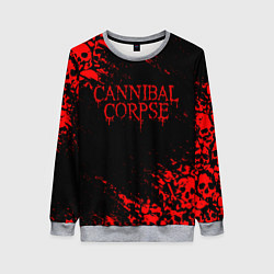 Женский свитшот CANNIBAL CORPSE КРАСНЫЕ ЧЕРЕПА