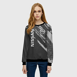 Свитшот женский Nissan Car Ниссан, цвет: 3D-черный — фото 2