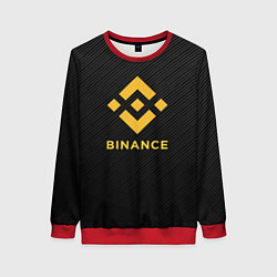 Женский свитшот БИНАНС ЛОГО CARBON BINANCE LOGO