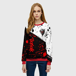 Свитшот женский Berserk: Черная маска, цвет: 3D-красный — фото 2