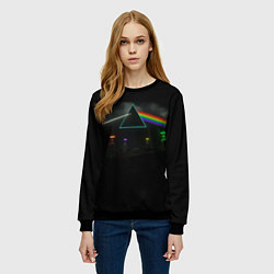 Свитшот женский ПИНК ФЛОЙД PINK FLOYD LOGO, цвет: 3D-черный — фото 2