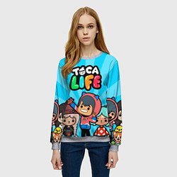 Свитшот женский Toca Life: Friends, цвет: 3D-меланж — фото 2