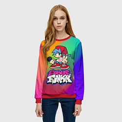 Свитшот женский BOYFRIEND FRIDAY NIGHT FUNKIN, цвет: 3D-красный — фото 2