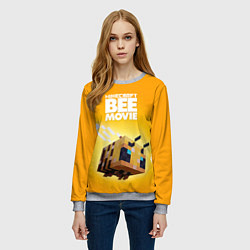 Свитшот женский BEE MOVIE Minecraft, цвет: 3D-меланж — фото 2