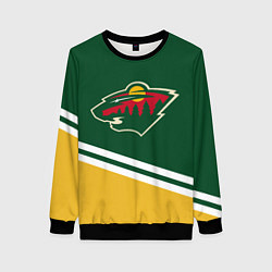 Свитшот женский Minnesota Wild NHL, цвет: 3D-черный