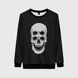Свитшот женский Terrible Skull, цвет: 3D-черный