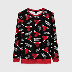 Женский свитшот CHICAGO BULLS БЫКИ УЗОР