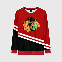 Свитшот женский Chicago Blackhawks, NHL, цвет: 3D-красный