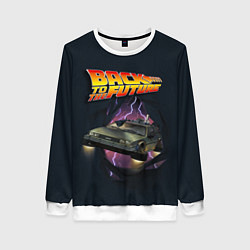 Женский свитшот ДЕЛОРЕАН СКВОЗЬ ТКАНЬ